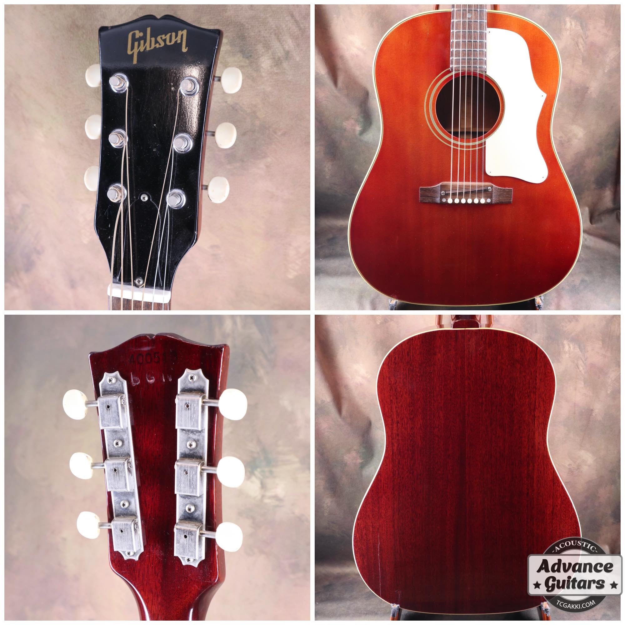 1966年製 J - 45 Cherry Red “BGN” Stamped - TC楽器 - TCGAKKI