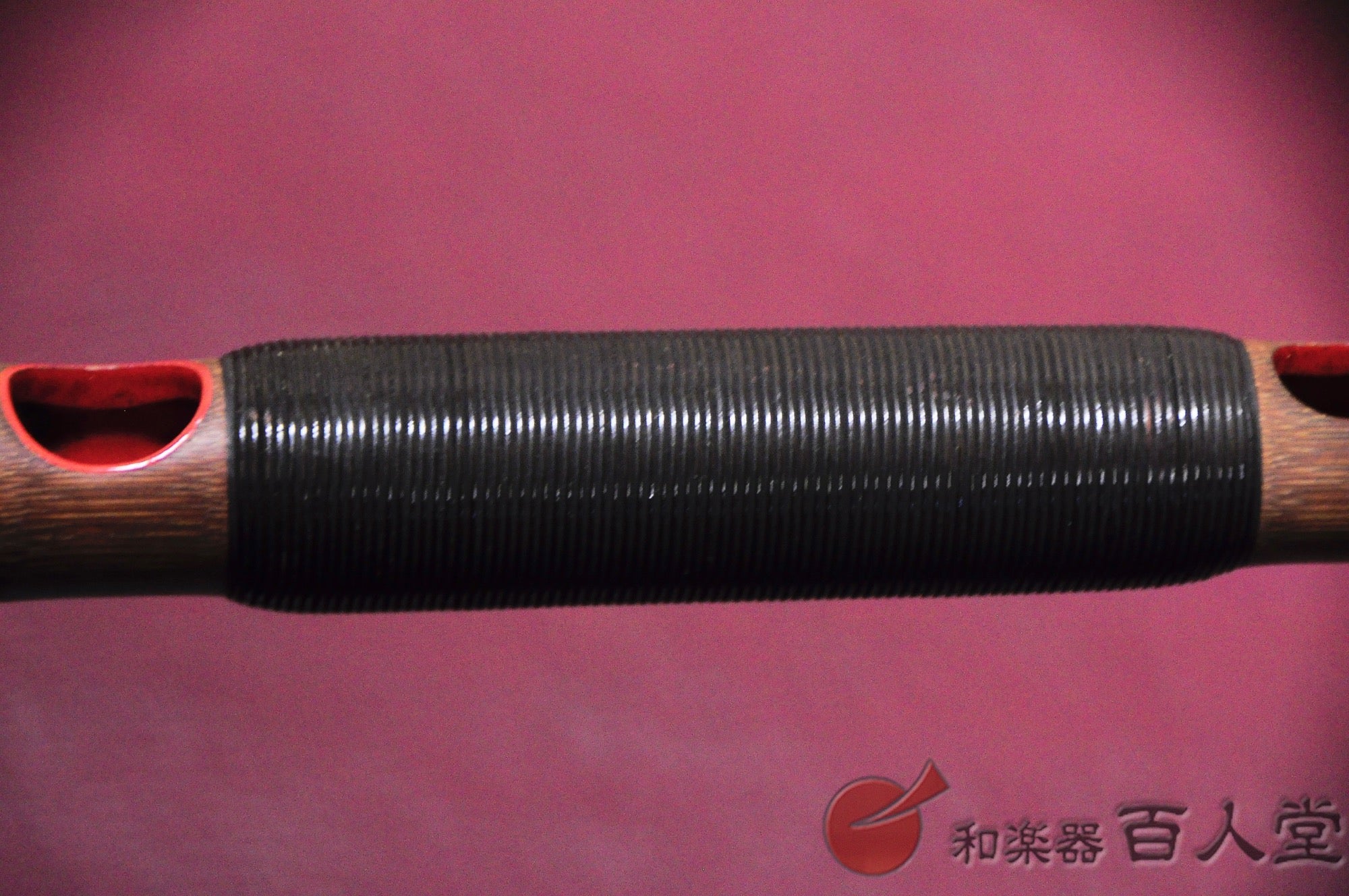 Musashino Gakki Dragon flute, sooty bamboo, rattan wrapped