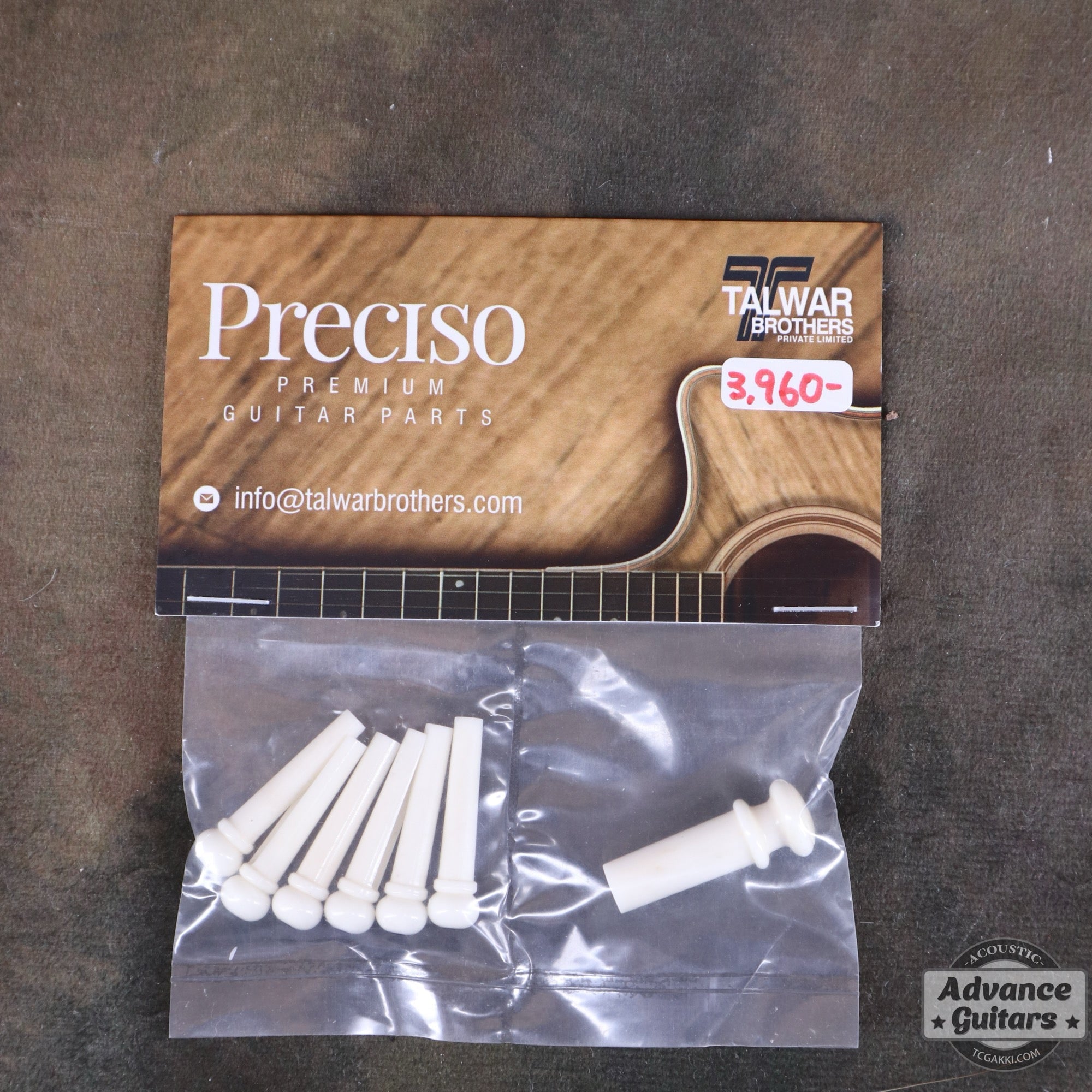 Bridge Pin & End Pin Set(Bone/Ebony Dot) - TC楽器 - TCGAKKI