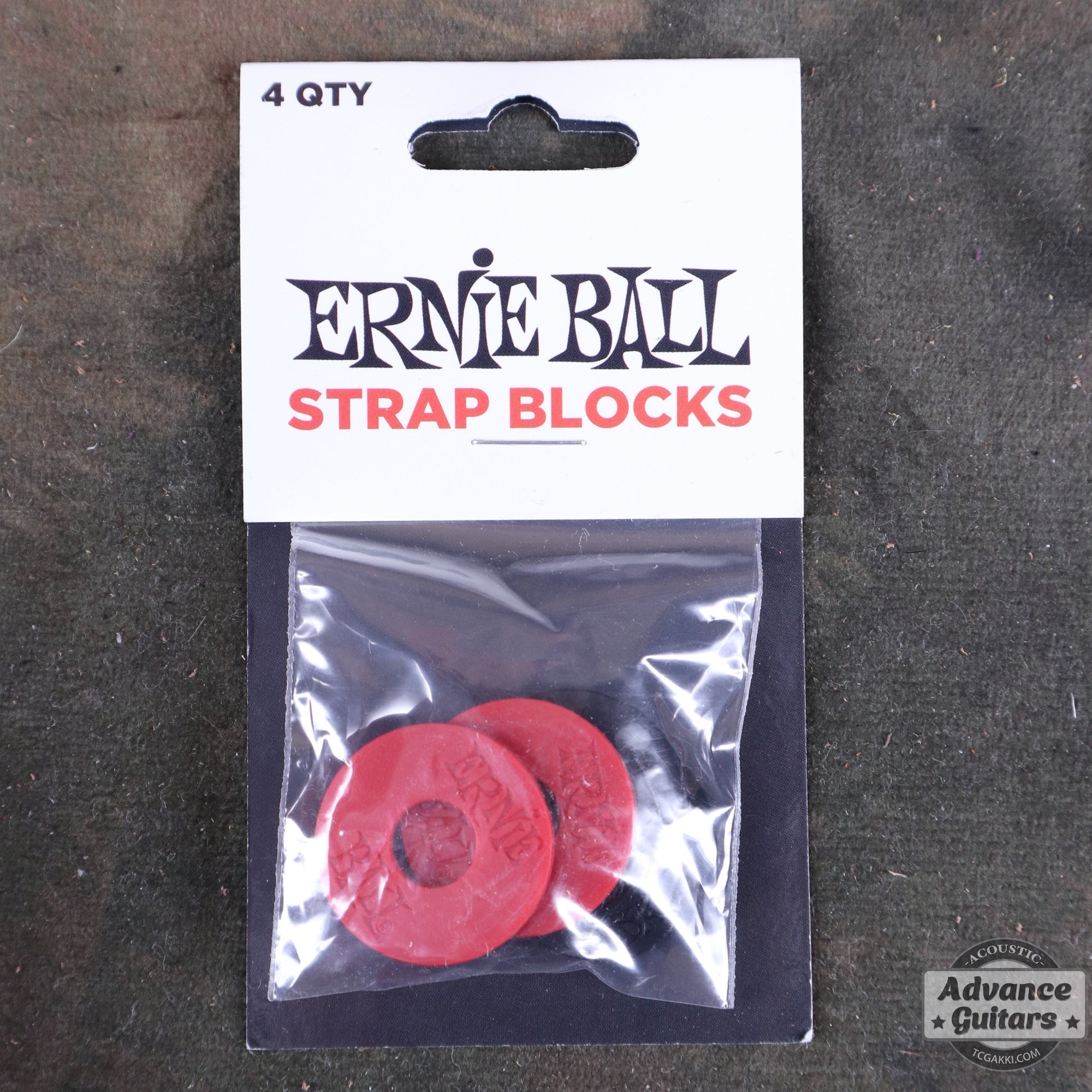 ERNiE BALL / STRAP BLOCK4P BK&RD(4603) - TC楽器 - TCGAKKI