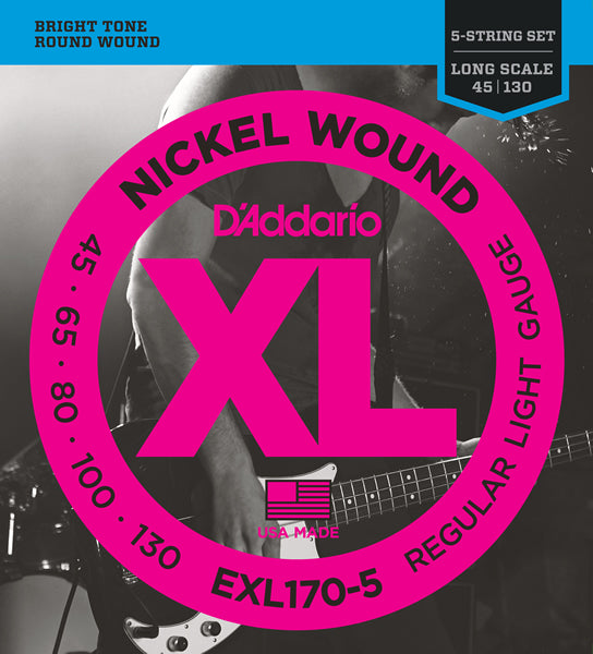 EXL170-5 Nickel Wound 5-Strings Bass Light 45-130