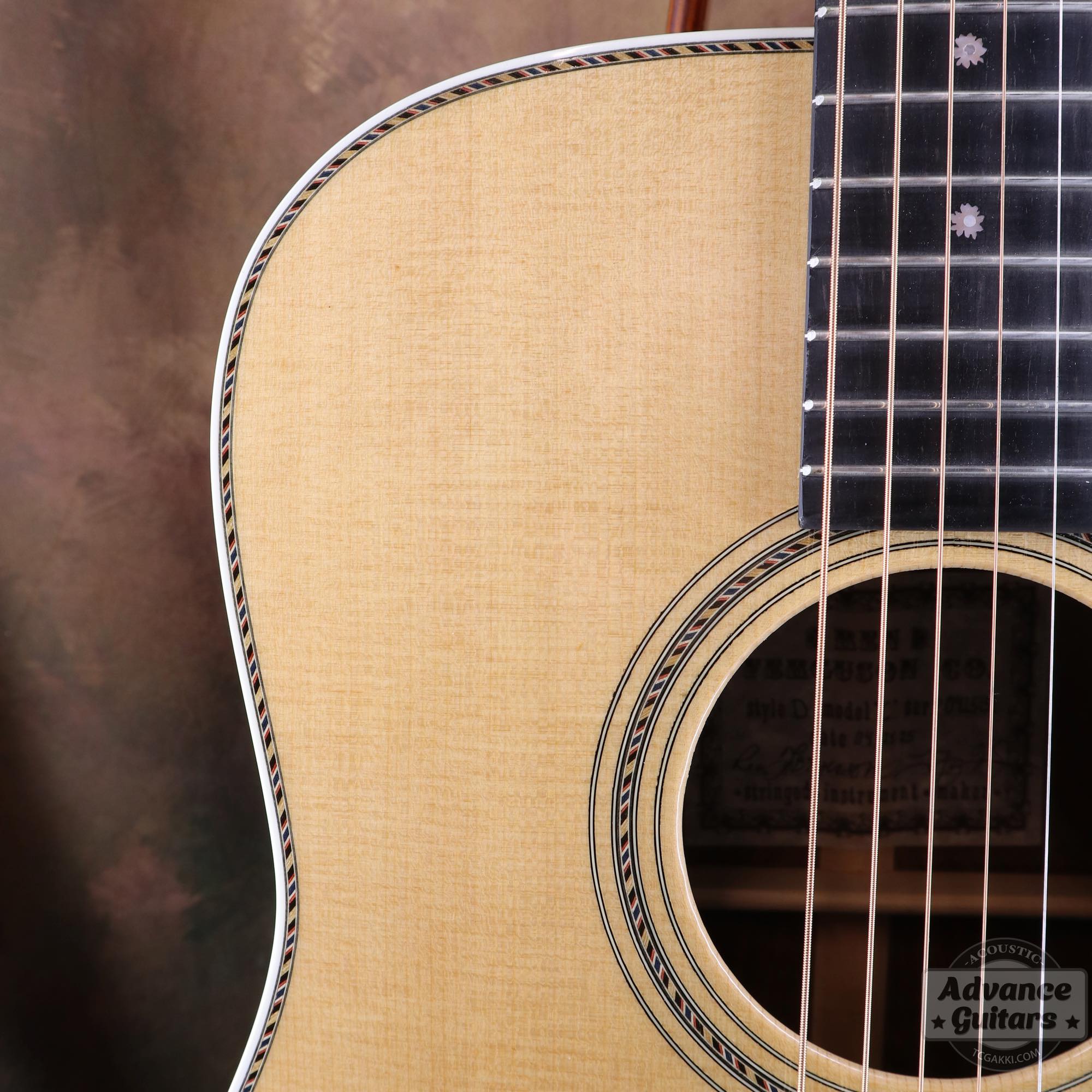 Flame Claro Walnut Dreadnought Advance Guitars Signature Model - TC楽器 - TCGAKKI