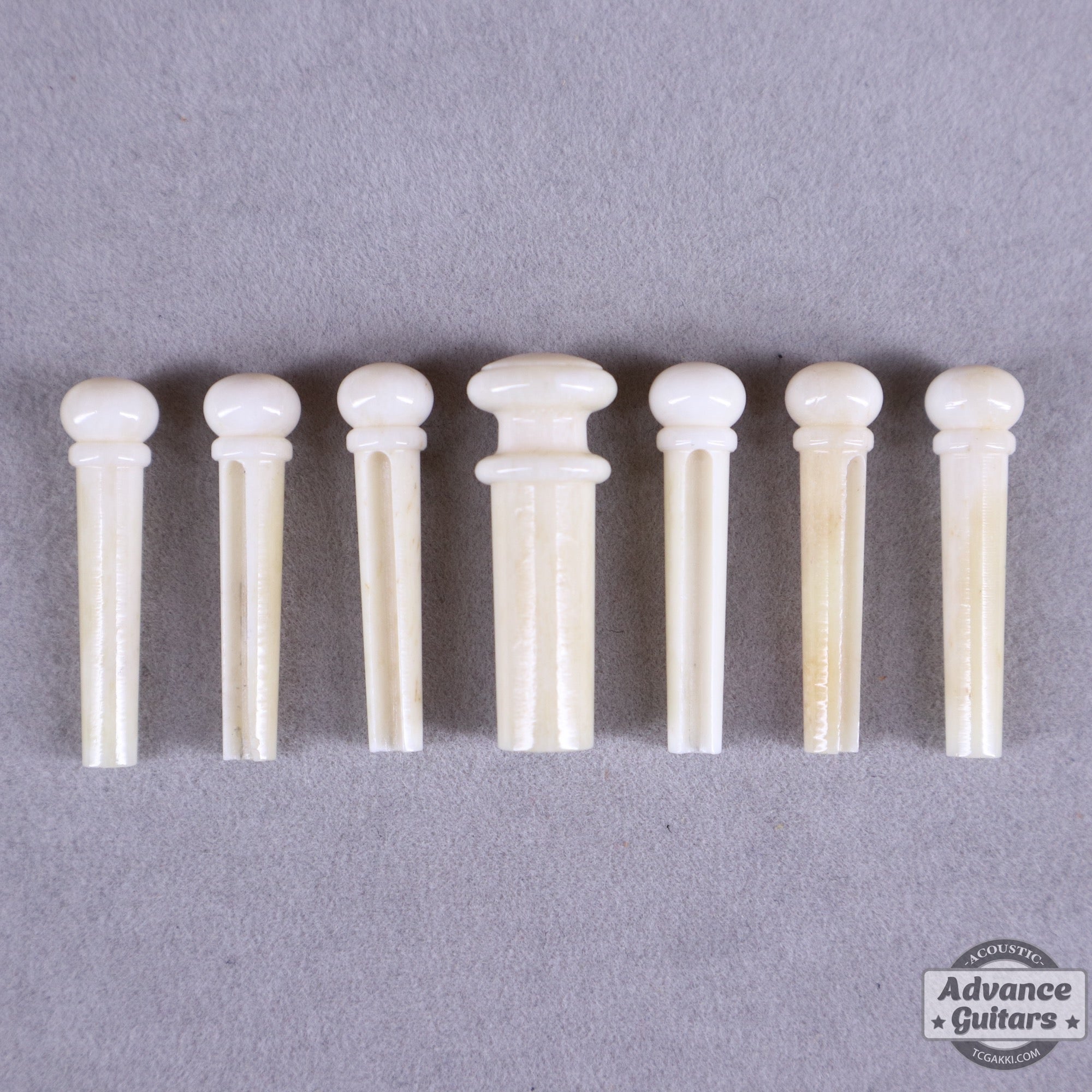 Preciso Bridge Pin & End Pin Set(Bone & Plain) - TC楽器 - TCGAKKI