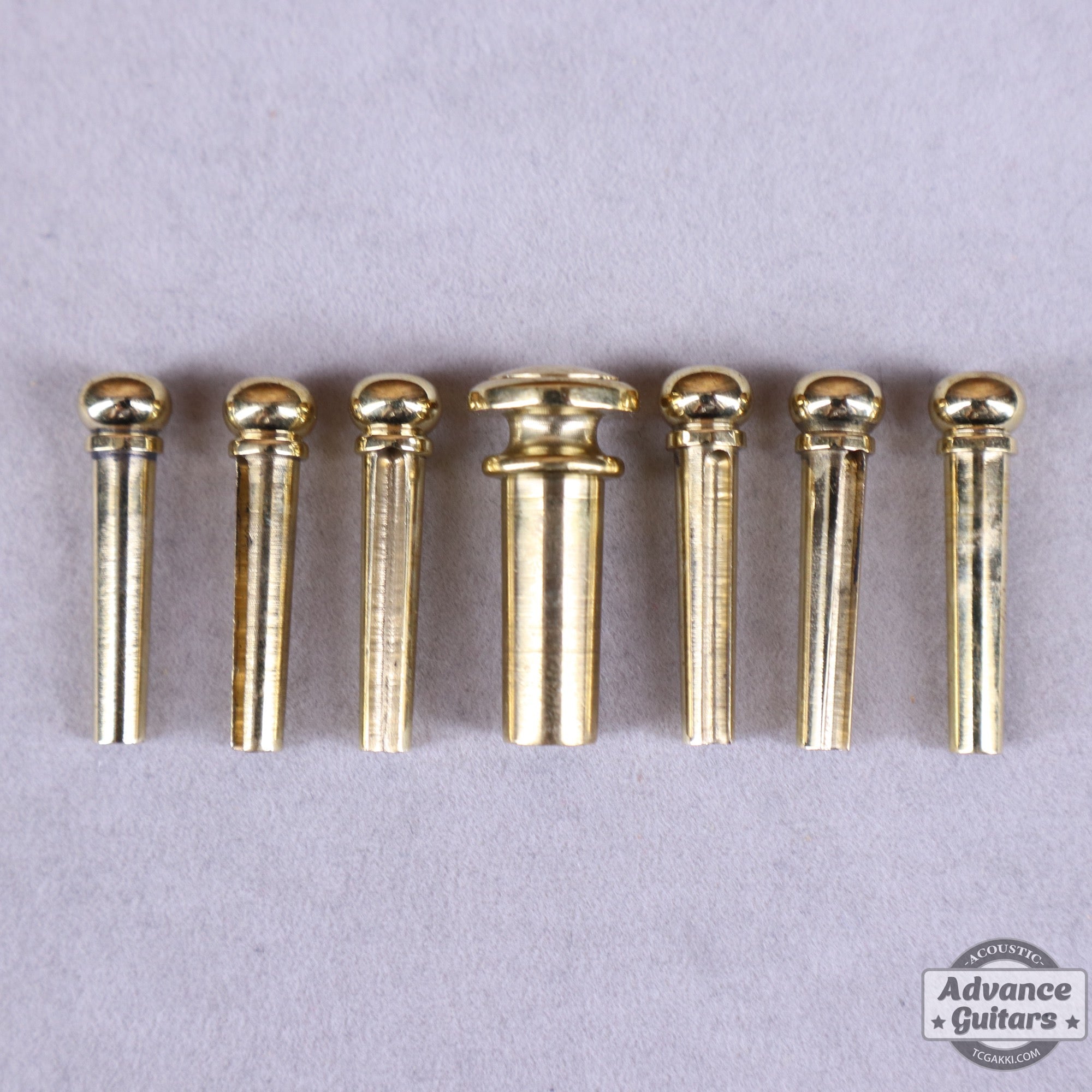 Preciso Bridge Pin & End Pin Set(Brass & Abalone Dot) - TC楽器 - TCGAKKI