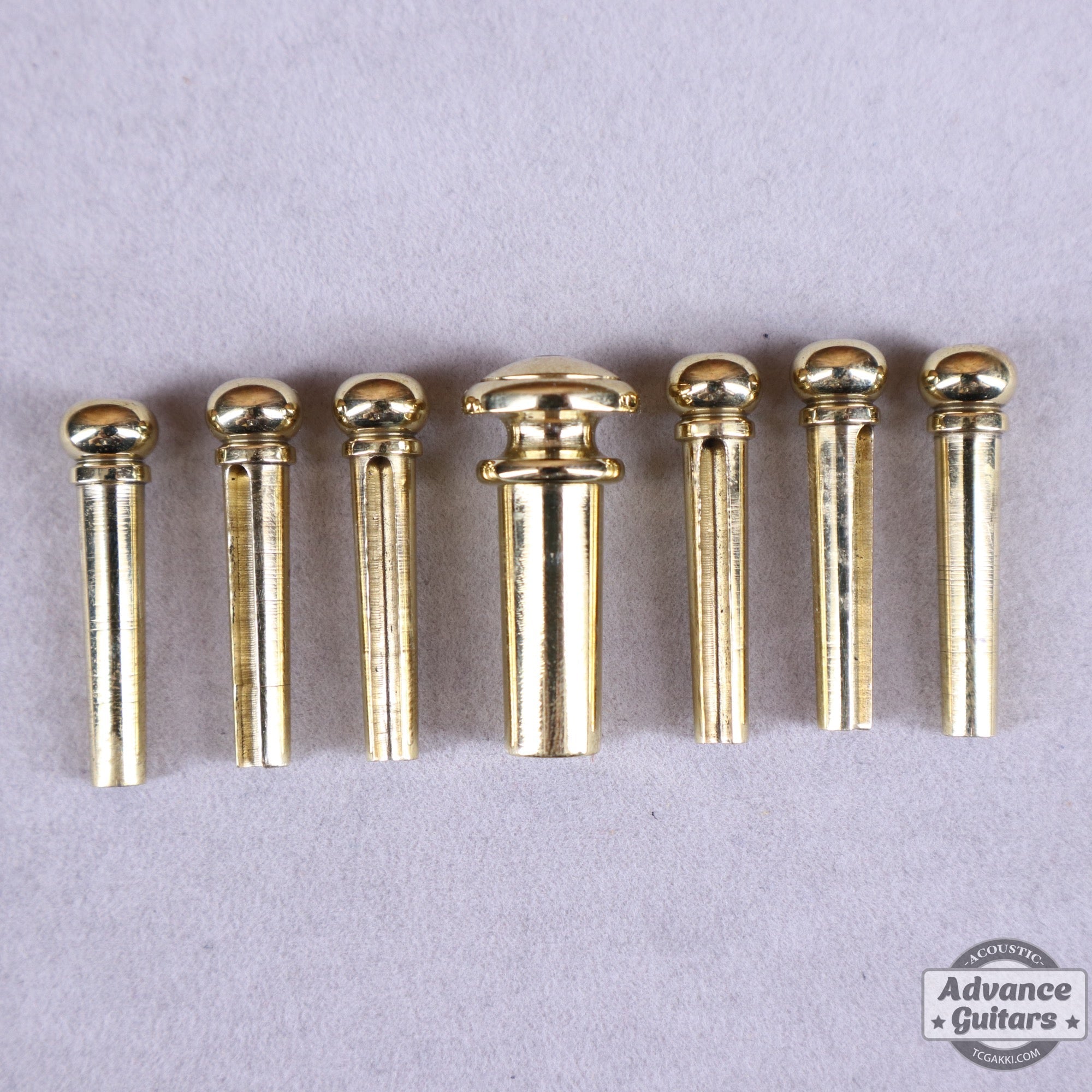 Preciso Bridge Pin & End Pin Set(Brass & Ebony Dot) - TC楽器 - TCGAKKI
