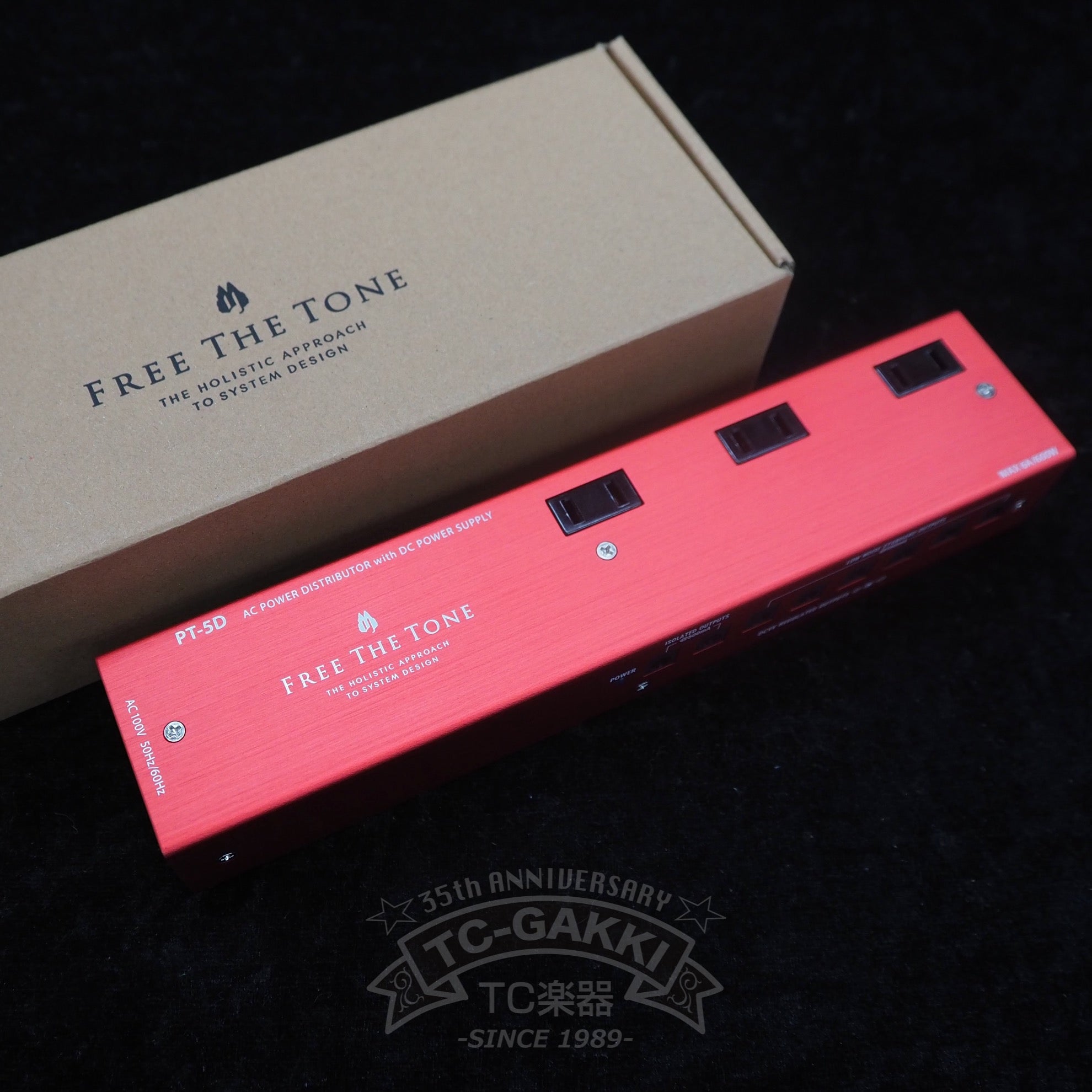 PT - 5D AC POWER DISTRIBUTOR with DC POWER SUPPLY (Red) - TC楽器 - TCGAKKI