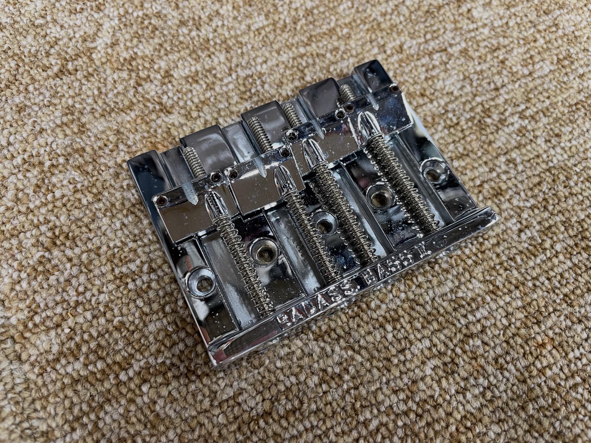 【レア】Badass bass Ⅱオリジナル ブラック ベースブリッジ Leo Quan Badass II Bass Bridge