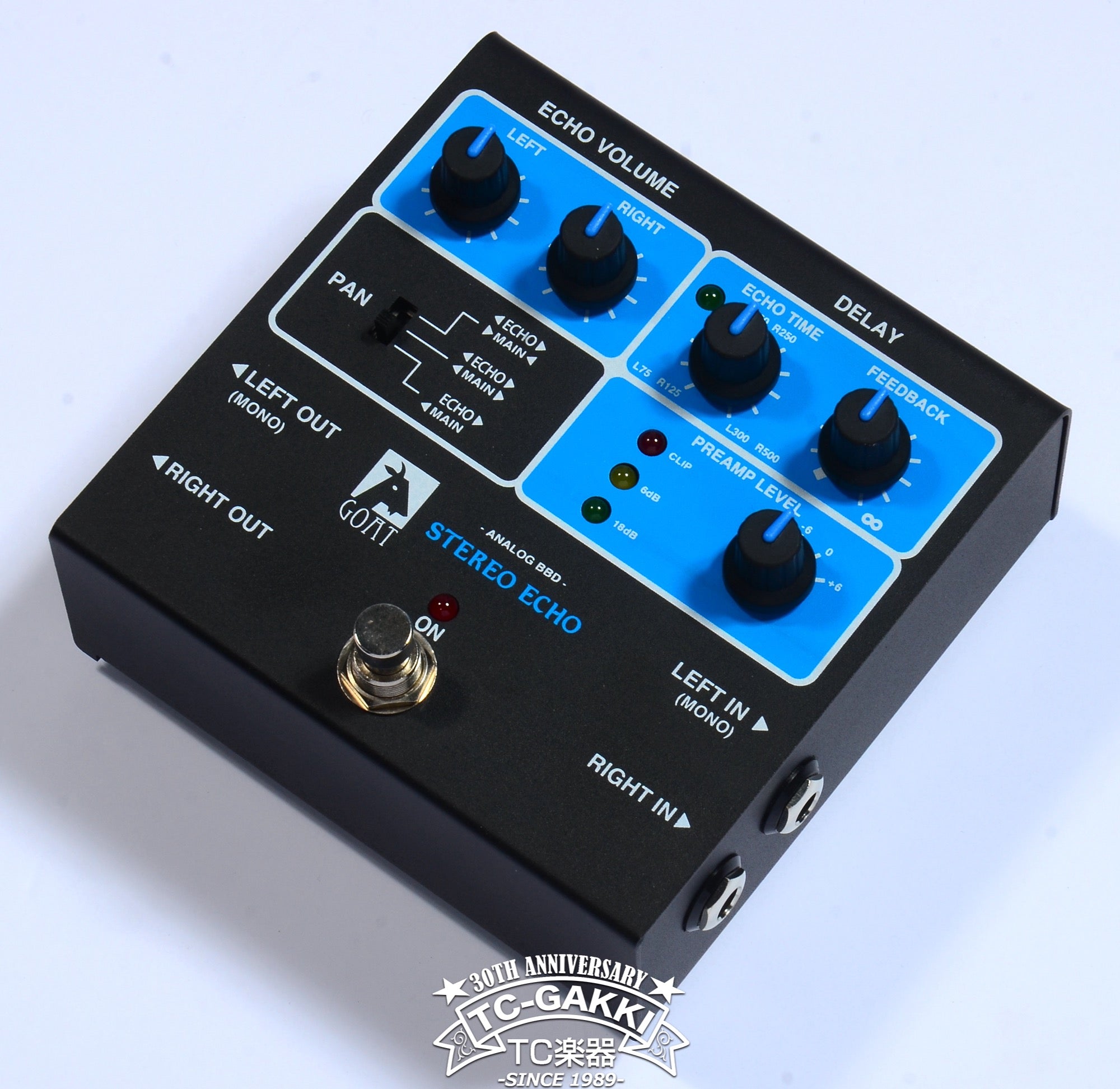 goat generator pedal GOAT: "BLUESERIES" STEREO ECHO (Pedal Only)