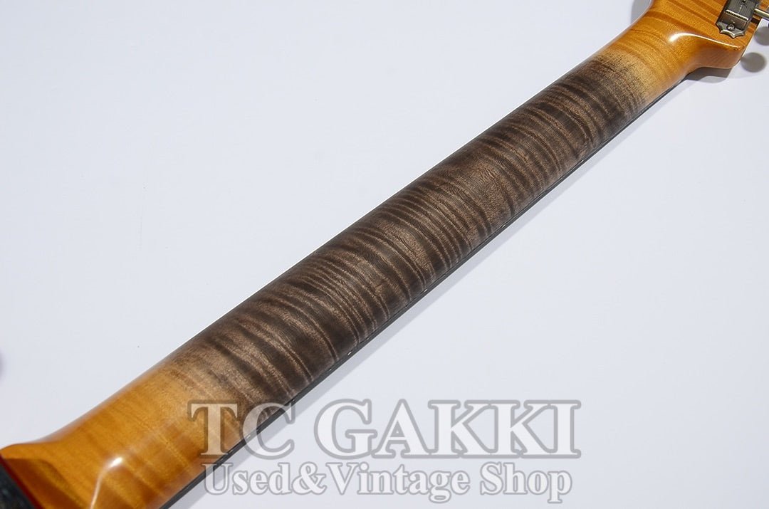 Dover SSS Candy Apple Red Over White Multicolor Heavy Aged 5A Flame Maple Neck - TC楽器 - TCGAKKI