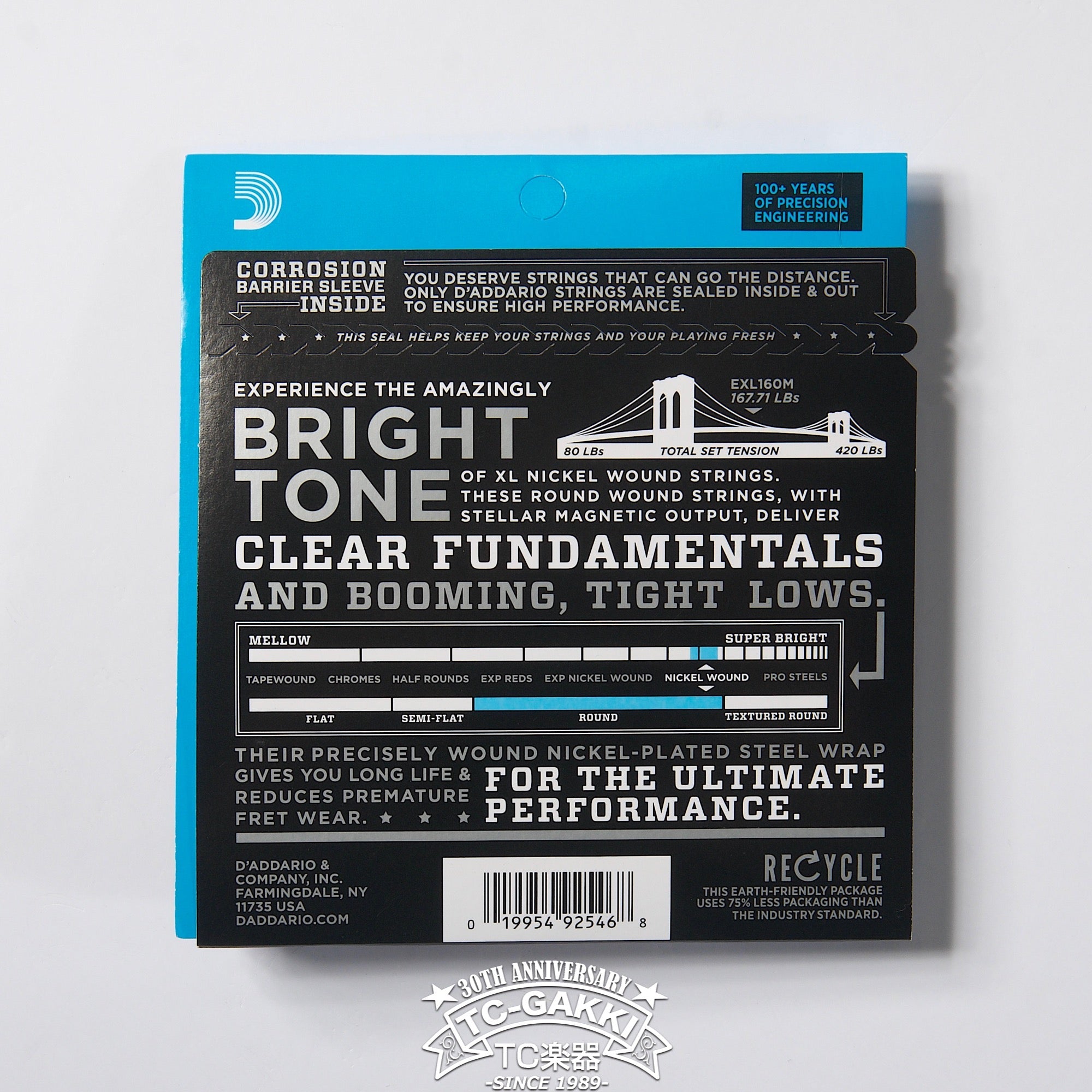 EXL160M Nickel Wound Bass Medium 50-105 Medium - TC楽器 - TCGAKKI