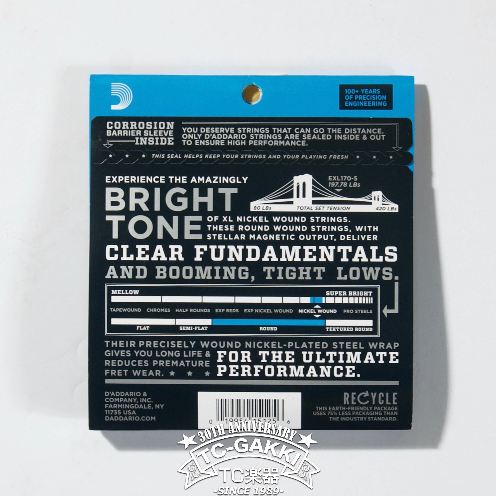 EXL170-5 Nickel Wound 5-Strings Bass Light 45-130 - TC楽器 - TCGAKKI