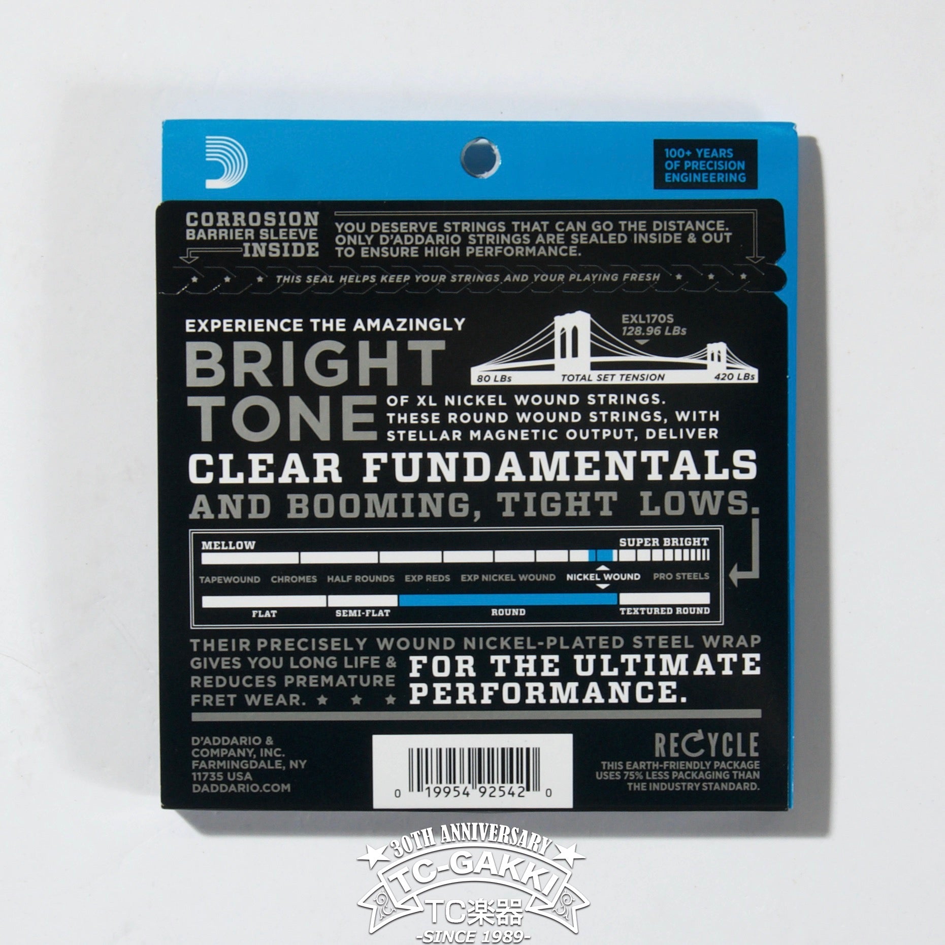 EXL170S Nickel Wound Bass Light 45-100 Short - TC楽器 - TCGAKKI