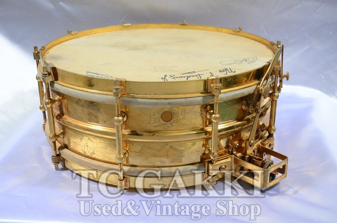 Ludwig Engraved gold-plated snare Drum - TC楽器 - TCGAKKI