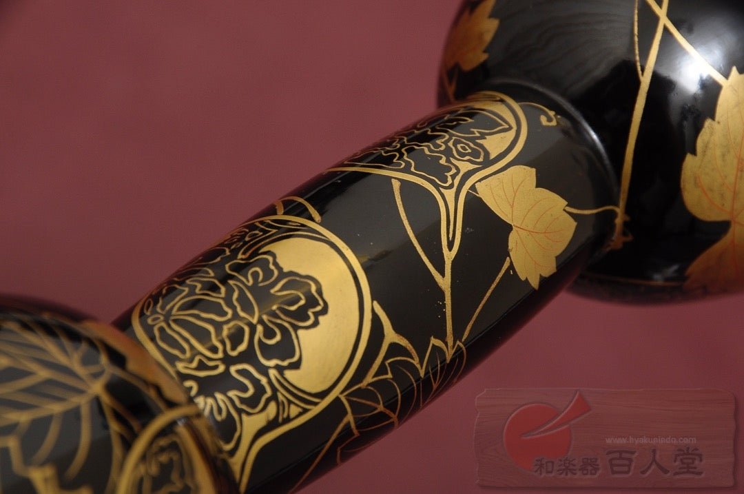 小鼓胴 瓢箪葵蒔絵小鼓胴、古革 - TC楽器 - TCGAKKI