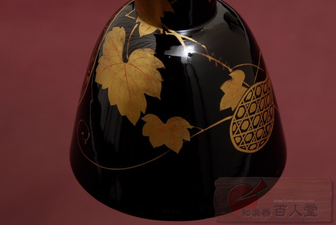 小鼓胴 瓢箪葵蒔絵小鼓胴、古革 - TC楽器 - TCGAKKI