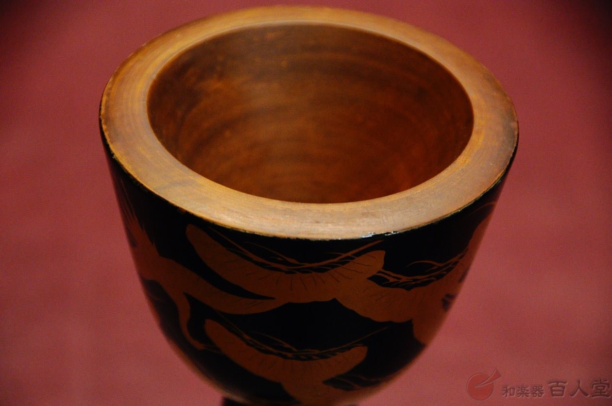 【和楽器大決算SALE!!】小鼓胴 松鶴紋様蒔絵小鼓胴 - TC楽器 - TCGAKKI