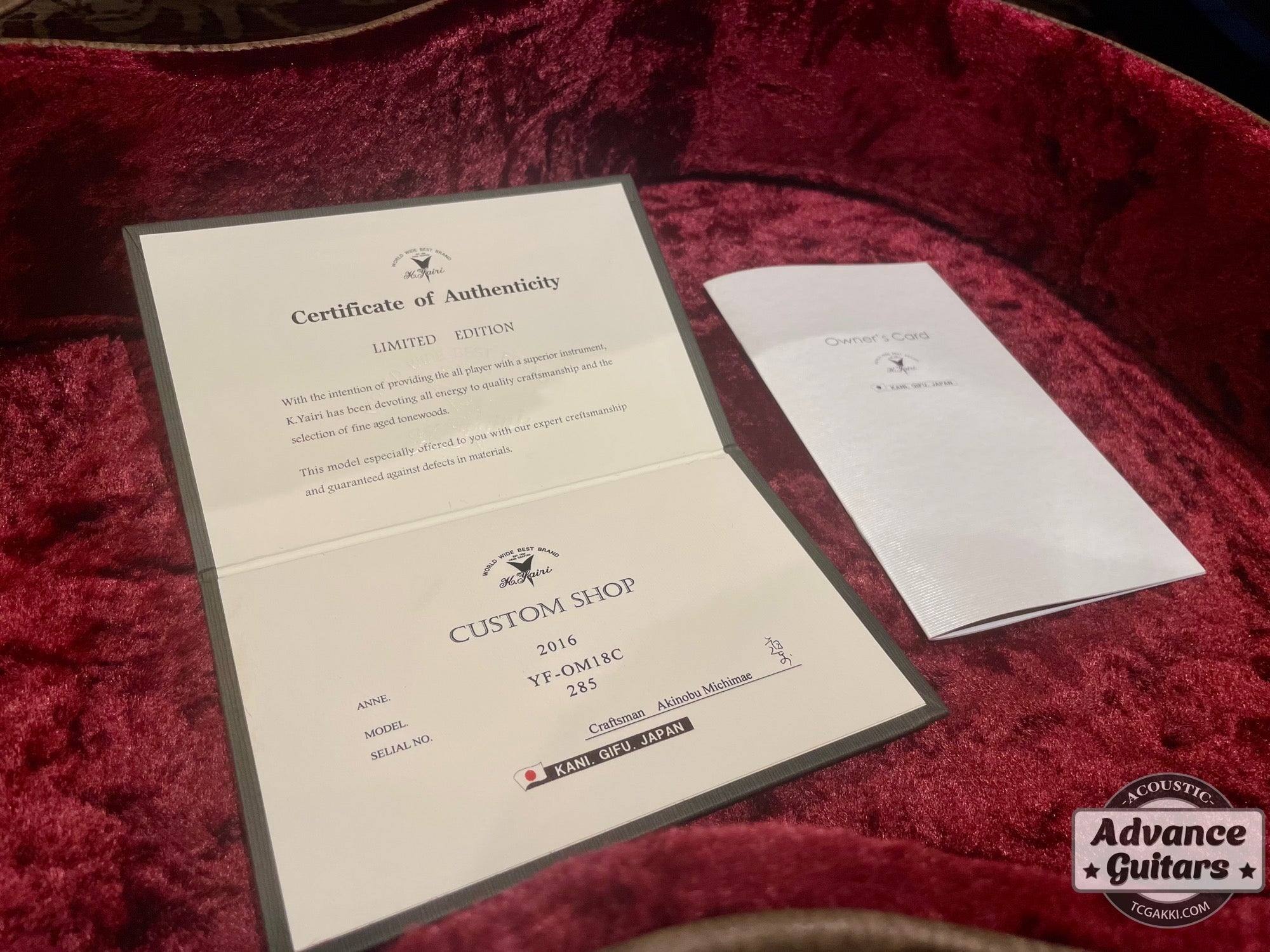 2016年製 Custom Shop YF - OM18C 道前暁伸 - TC楽器 - TCGAKKI