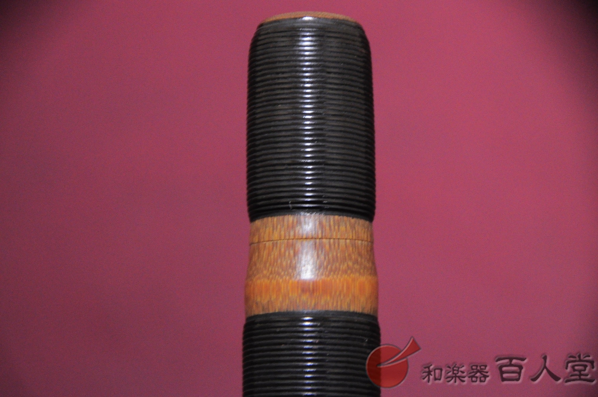 Musashino Gakki Dragon flute, sooty bamboo, rattan wrapped