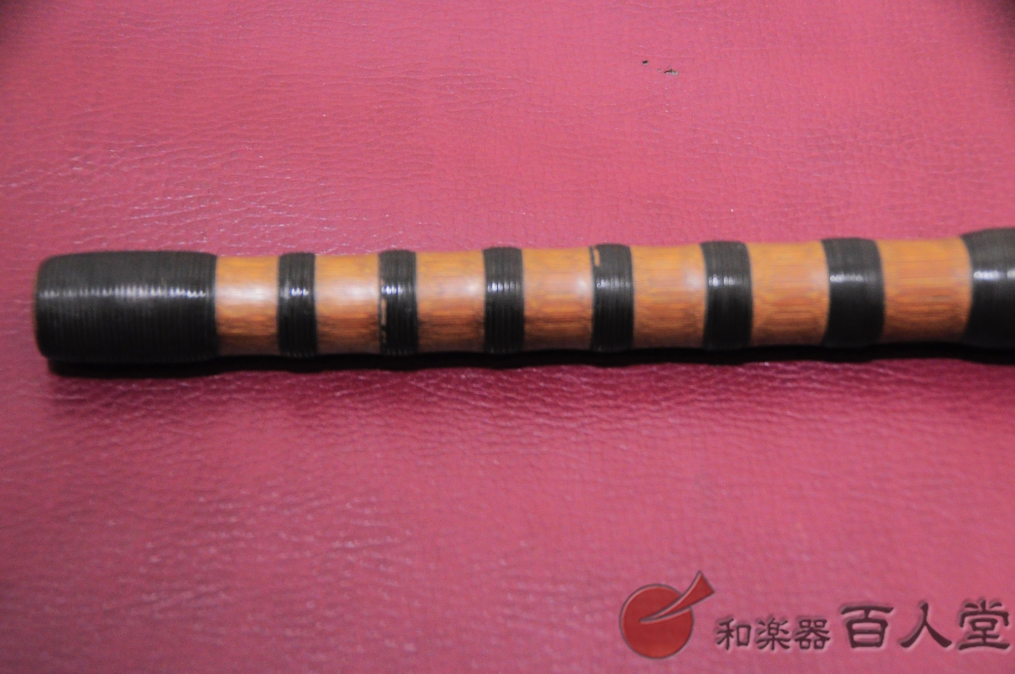 Musashino Gakki Dragon flute, sooty bamboo, rattan wrapped