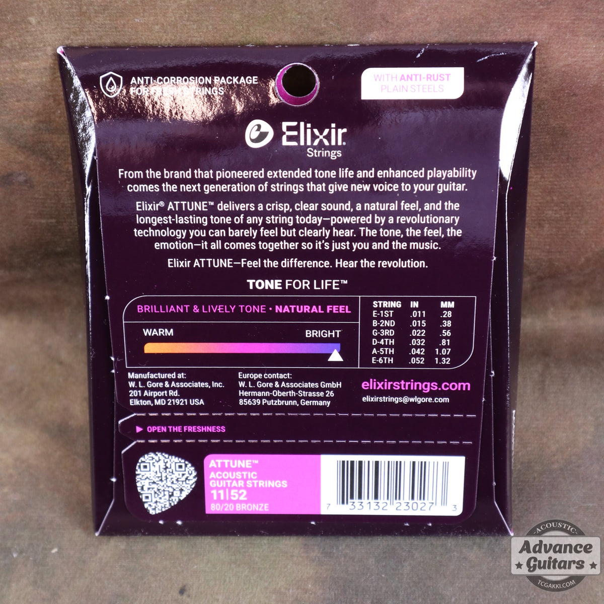 Elixir / ATTUNE 80/20 Bronze Custom Light #23027