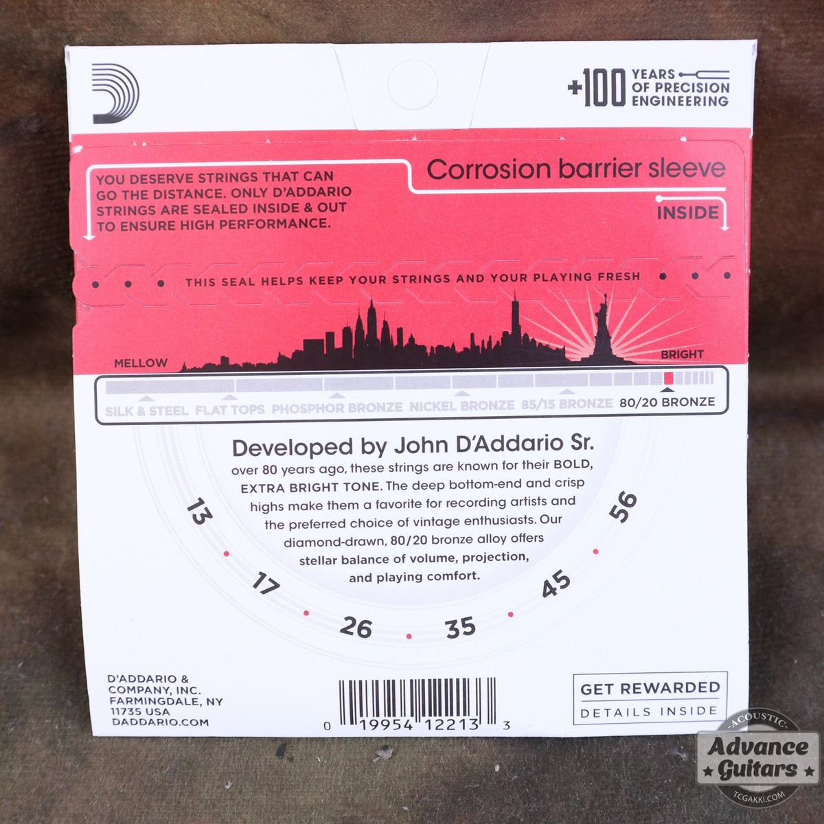D'Addario / 80/20 Bronze Midium EJ12 - TC楽器 - TCGAKKI