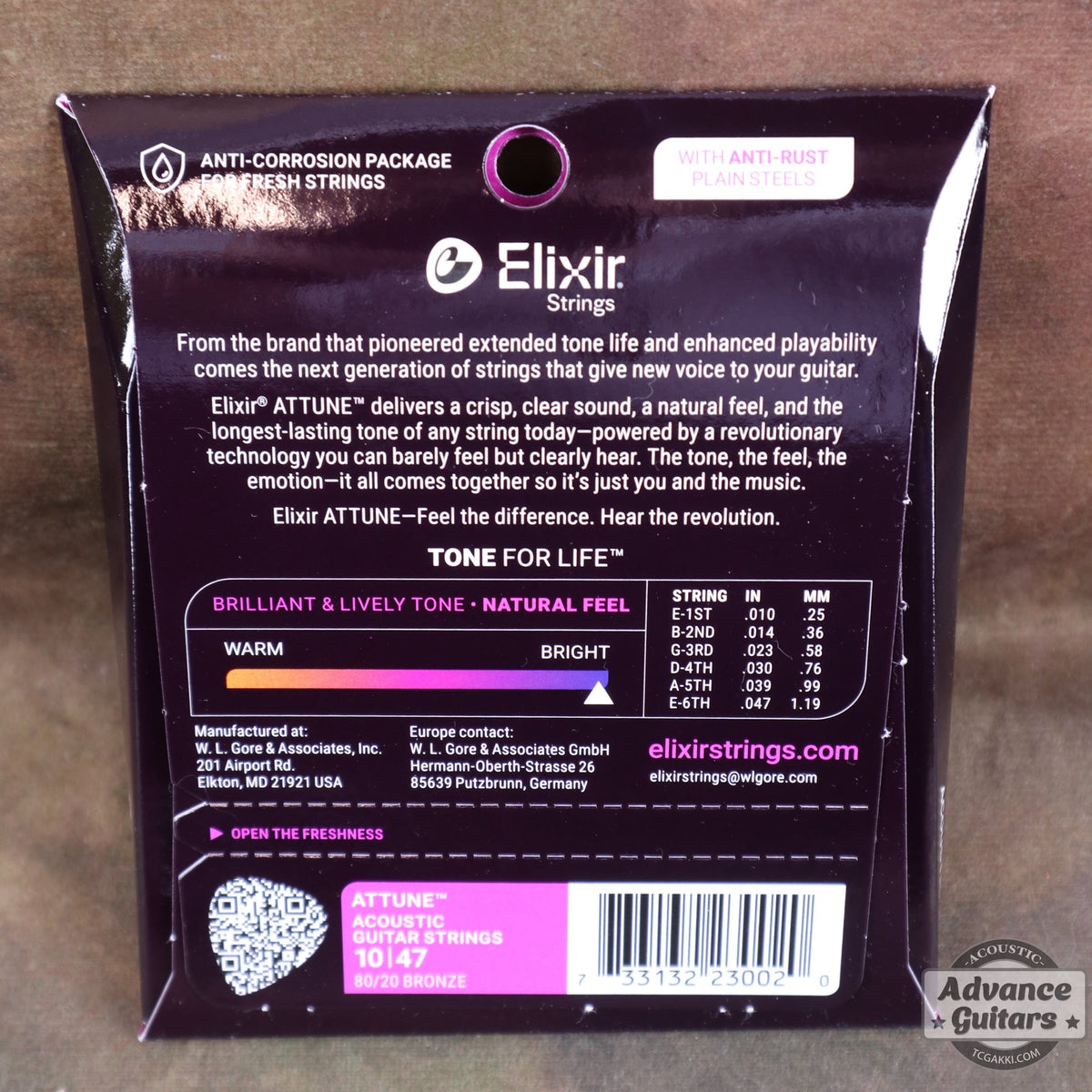 Elixir / ATTUNE 80/20 Bronze Extra Light 23002 - TC楽器 - TCGAKKI
