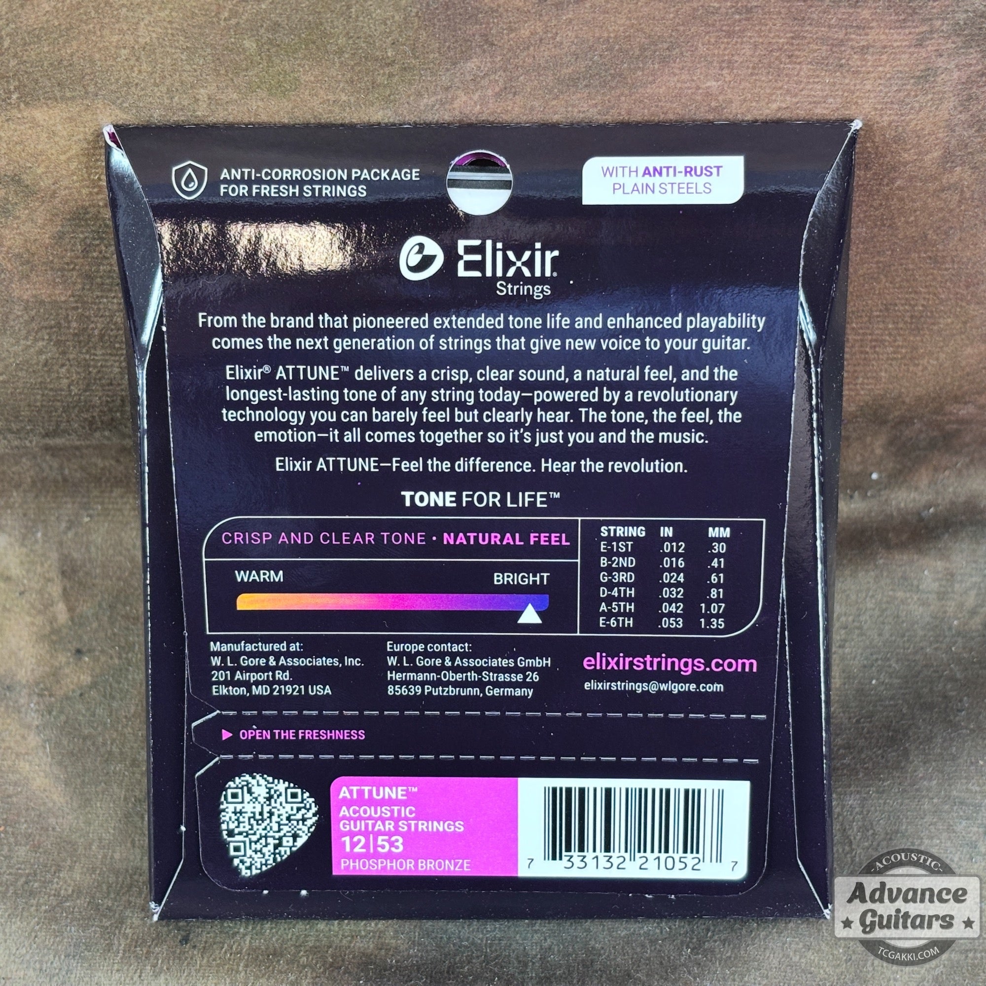Elixir / ATTUNE Phosphor Bronze Light 21052 - TC楽器 - TCGAKKI