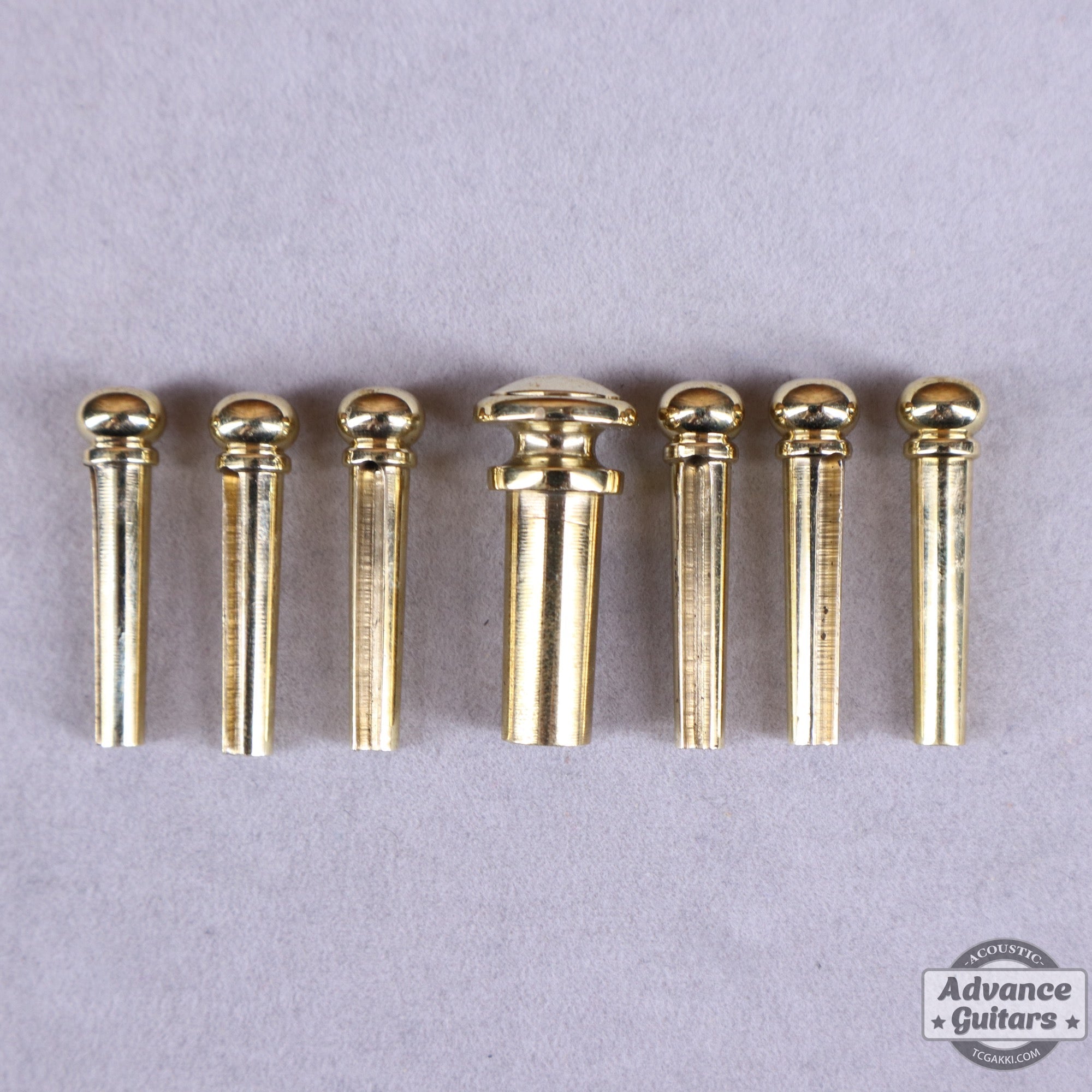 Preciso Bridge Pin & End Pin Set（Brass & Plain） - TC楽器 - TCGAKKI
