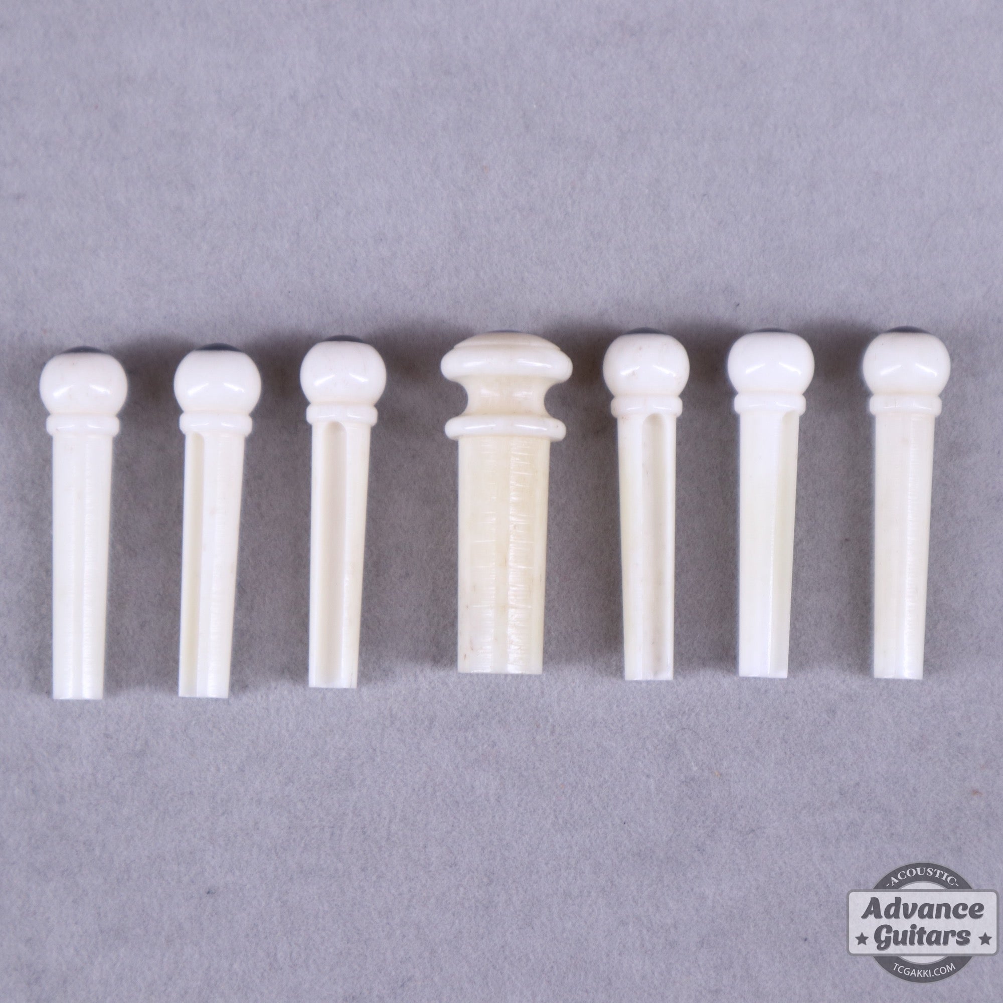 Preciso Domed Bridge Pin & End Pin Set（Bone & Abalone Dot） - TC楽器 - TCGAKKI