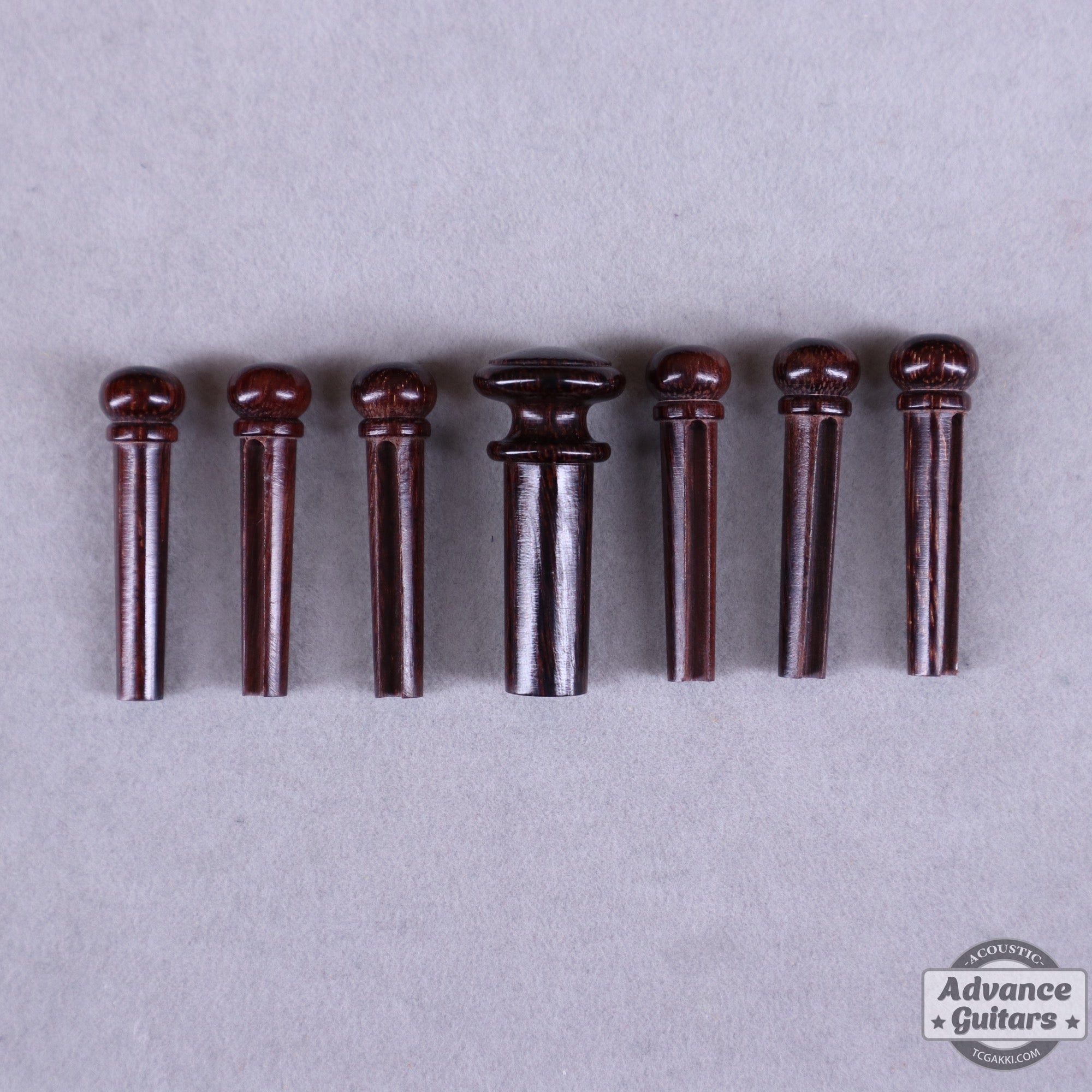 Preciso Wood Bridge Pin & End Pin Set（Rosewood Plain） - TC楽器 - TCGAKKI