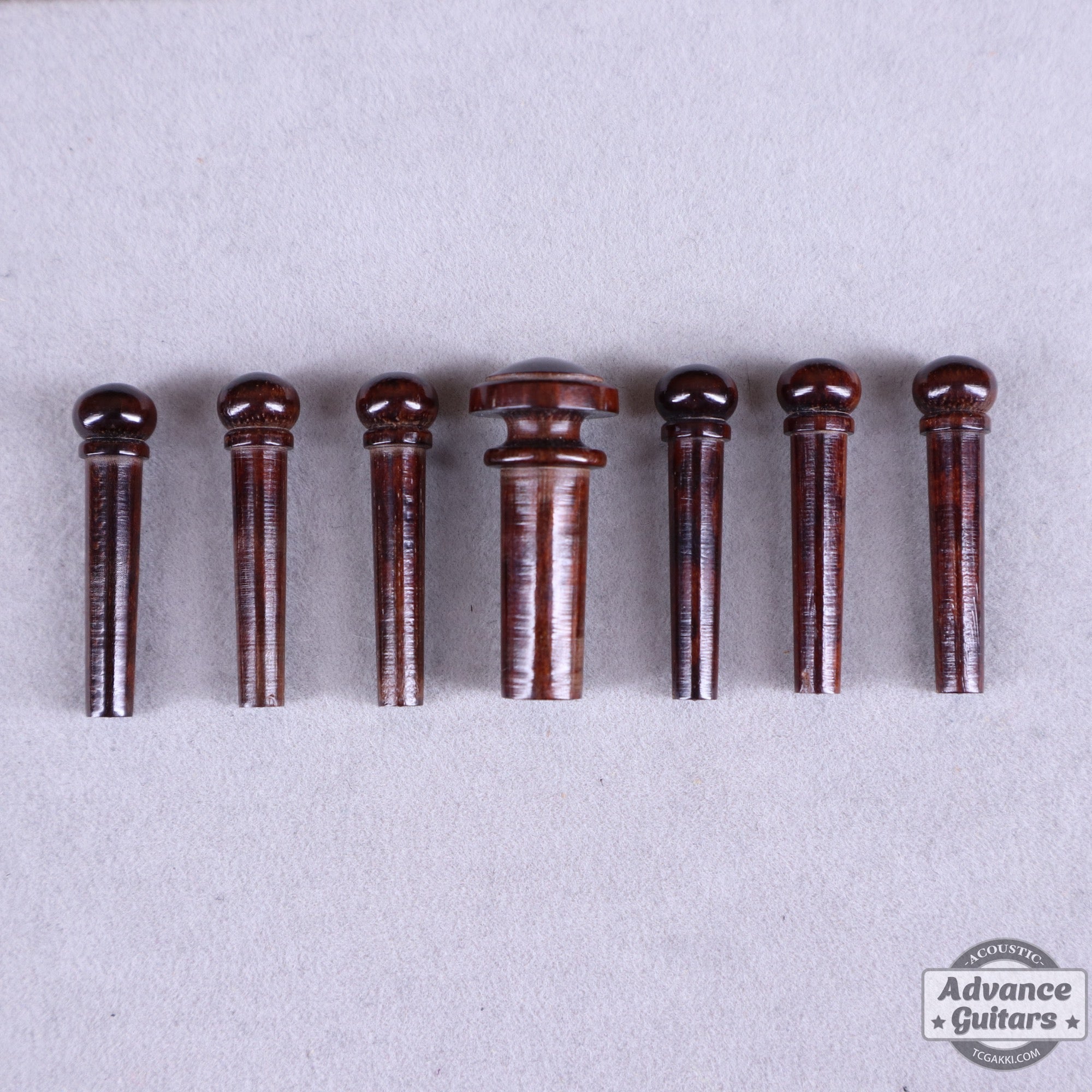 Preciso Wood Bridge Pin & End Pin Set（Snakewood & Plain） - TC楽器 - TCGAKKI