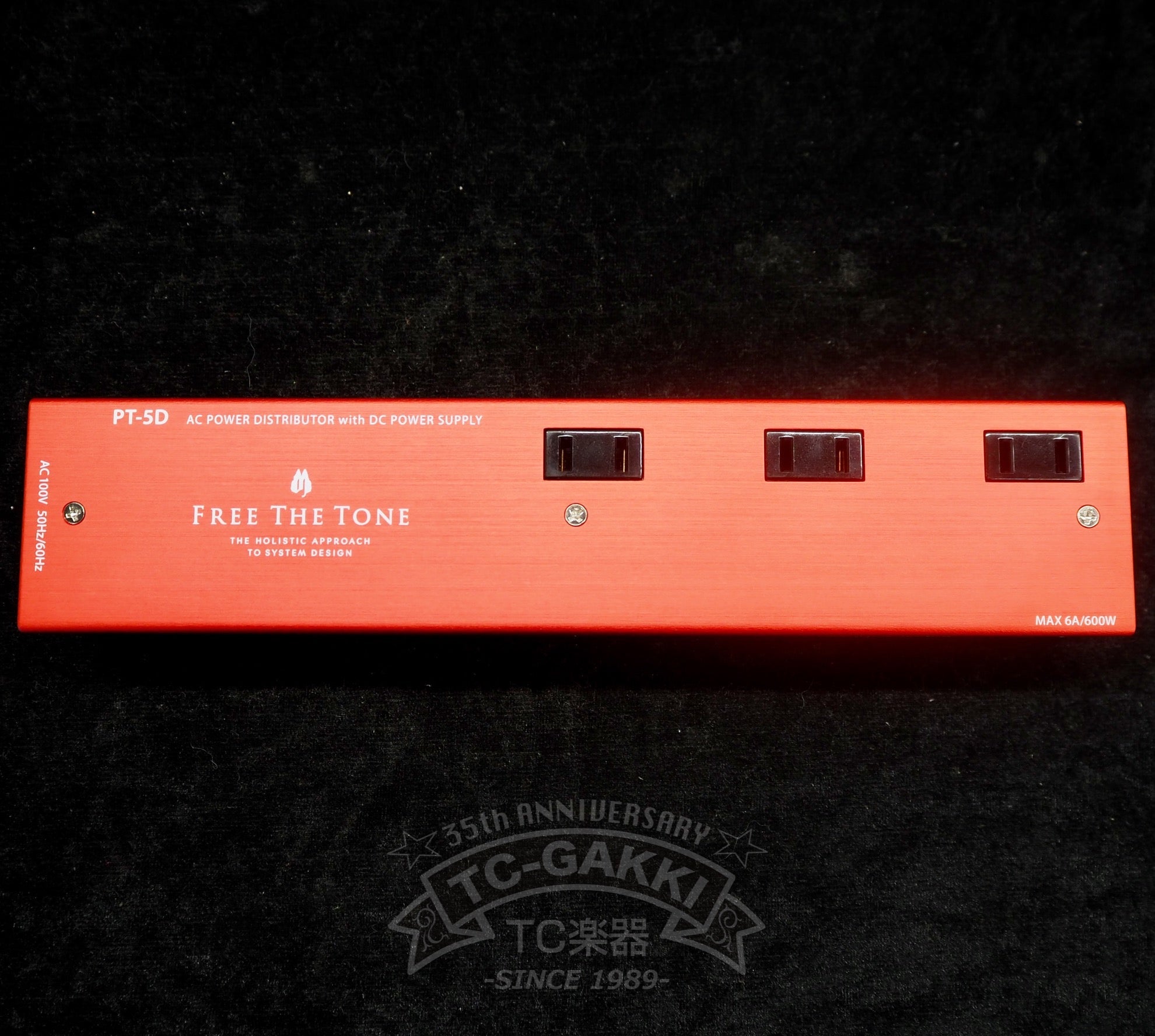 PT - 5D AC POWER DISTRIBUTOR with DC POWER SUPPLY (Red) - TC楽器 - TCGAKKI