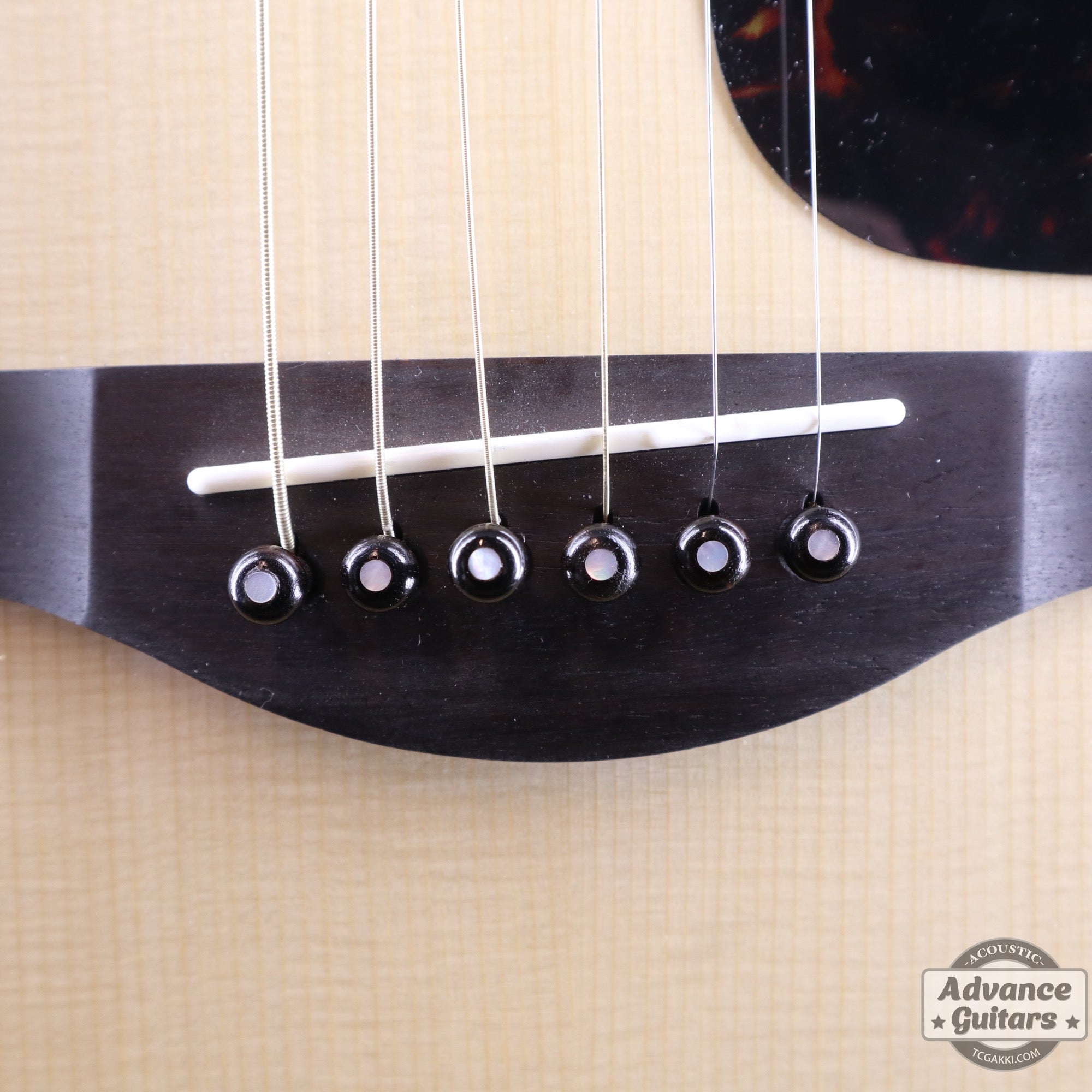 Preciso  Wood Bridge Pin & End Pin Set（Ebony & Mother of Pearl Dot)