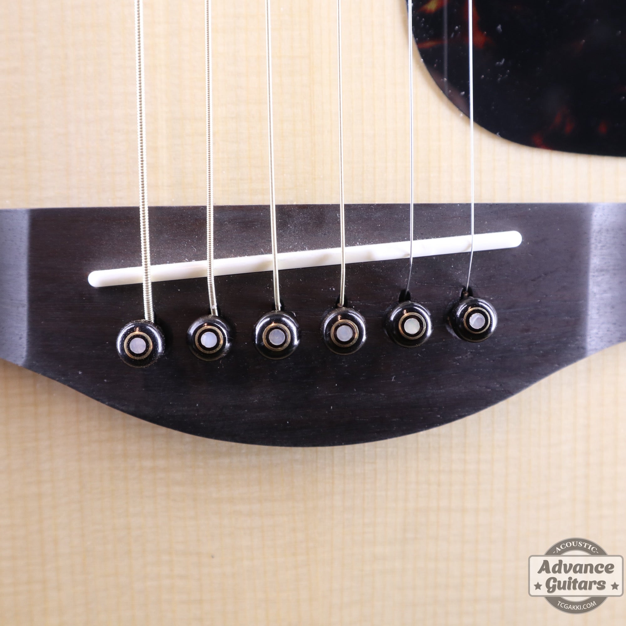 Preciso Wood Bridge Pin & End Pin Set（Ebony & Mother of Pearl & Parisian Eye）