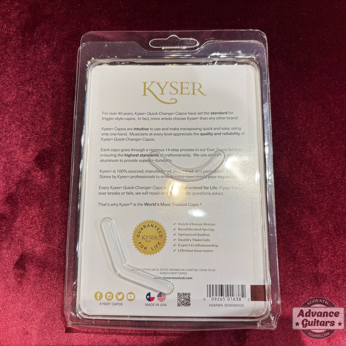 Kyser KG6WA ROSEWOOD【アコースティックギター用】