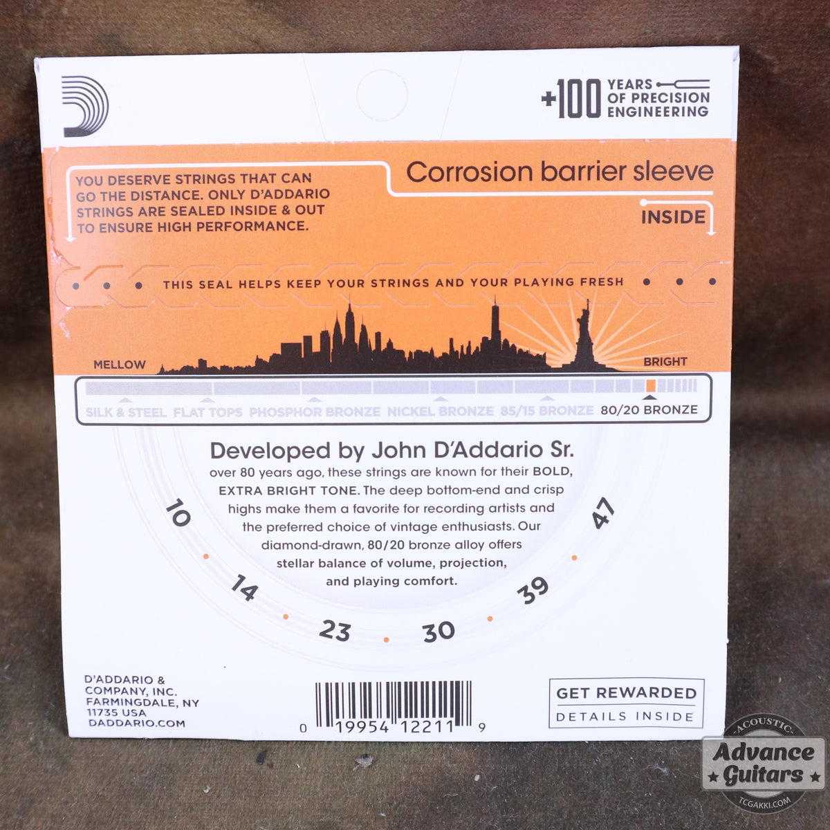 D'Addario / 80/20 Bronze Extra Light EJ10
