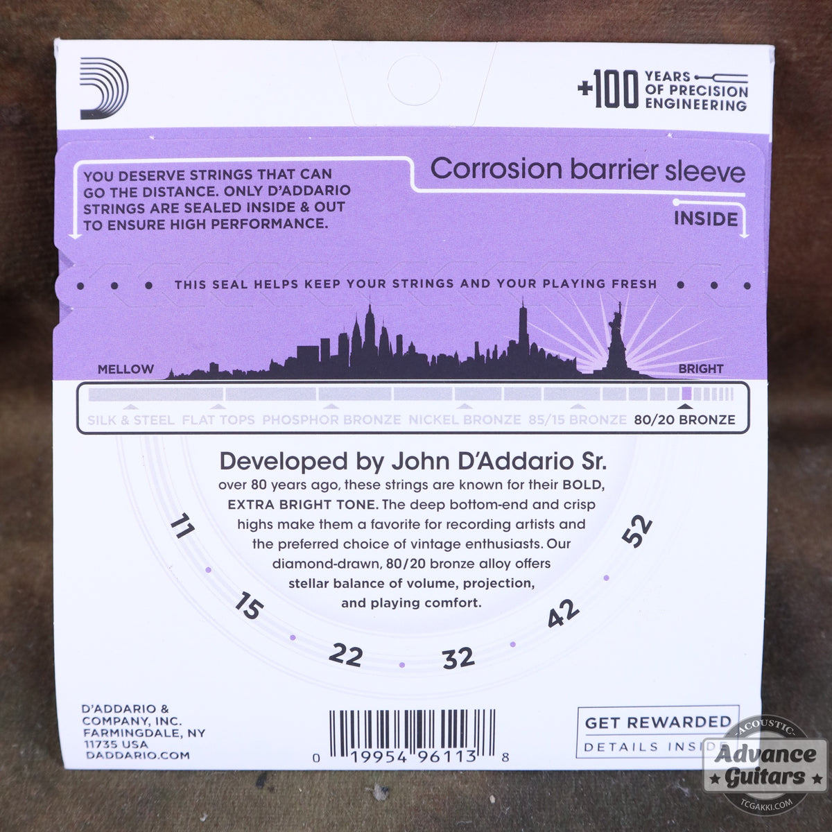 D'Addario / 80/20 Bronze Custom Light EJ13