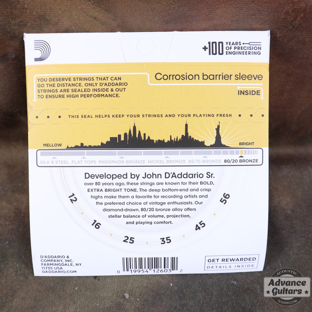 D'Addario / 80/20 Bronze Light Top/Medium Bottom EJ14