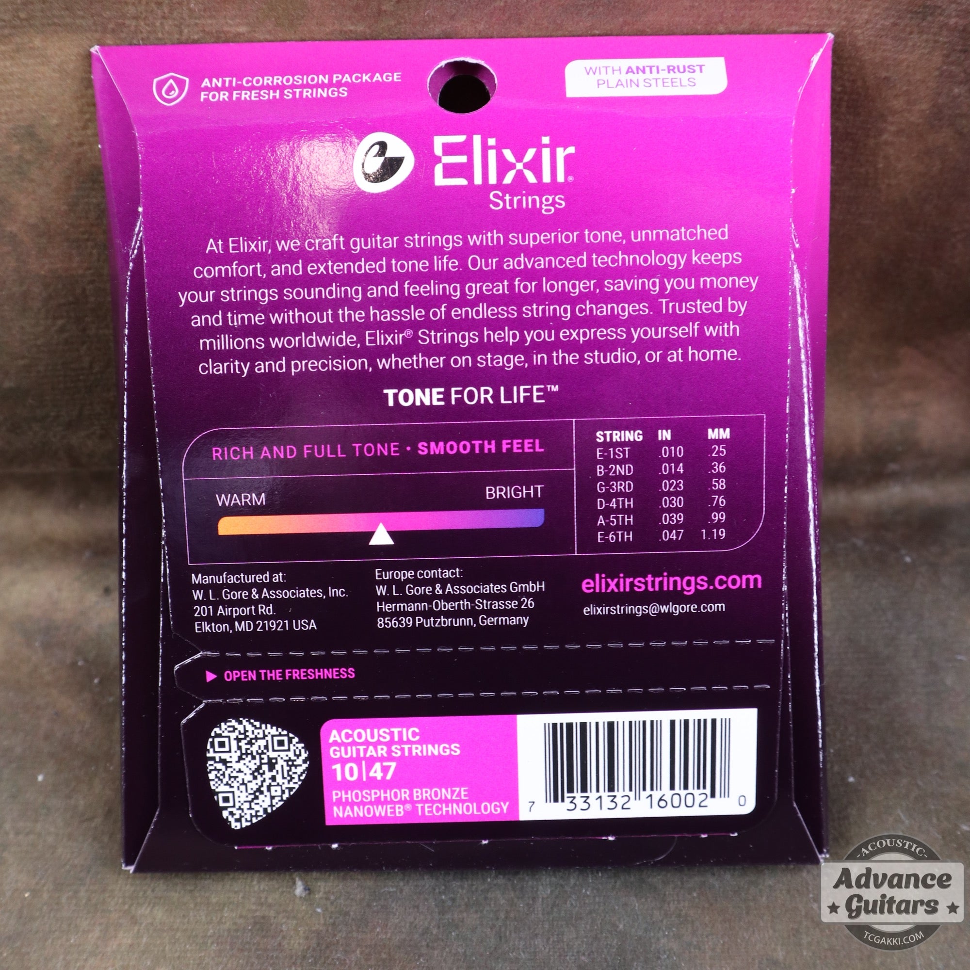Elixir / NANOWEB Phosphor Bronze Extra Light #16002