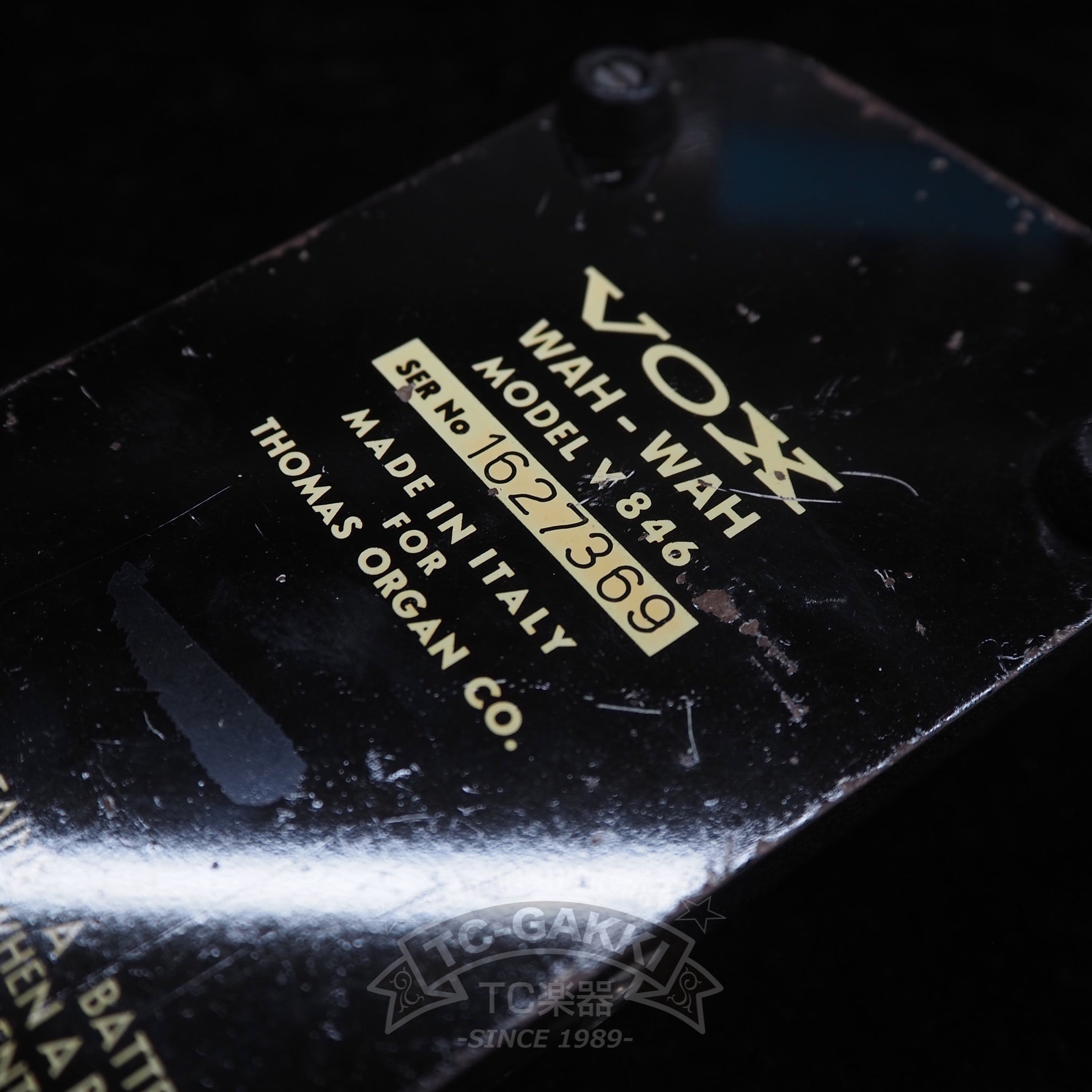 VOX V846 WAH - WAH (MADE IN ITALY FOR THOMAS ORGAN) - TC楽器 - TCGAKKI
