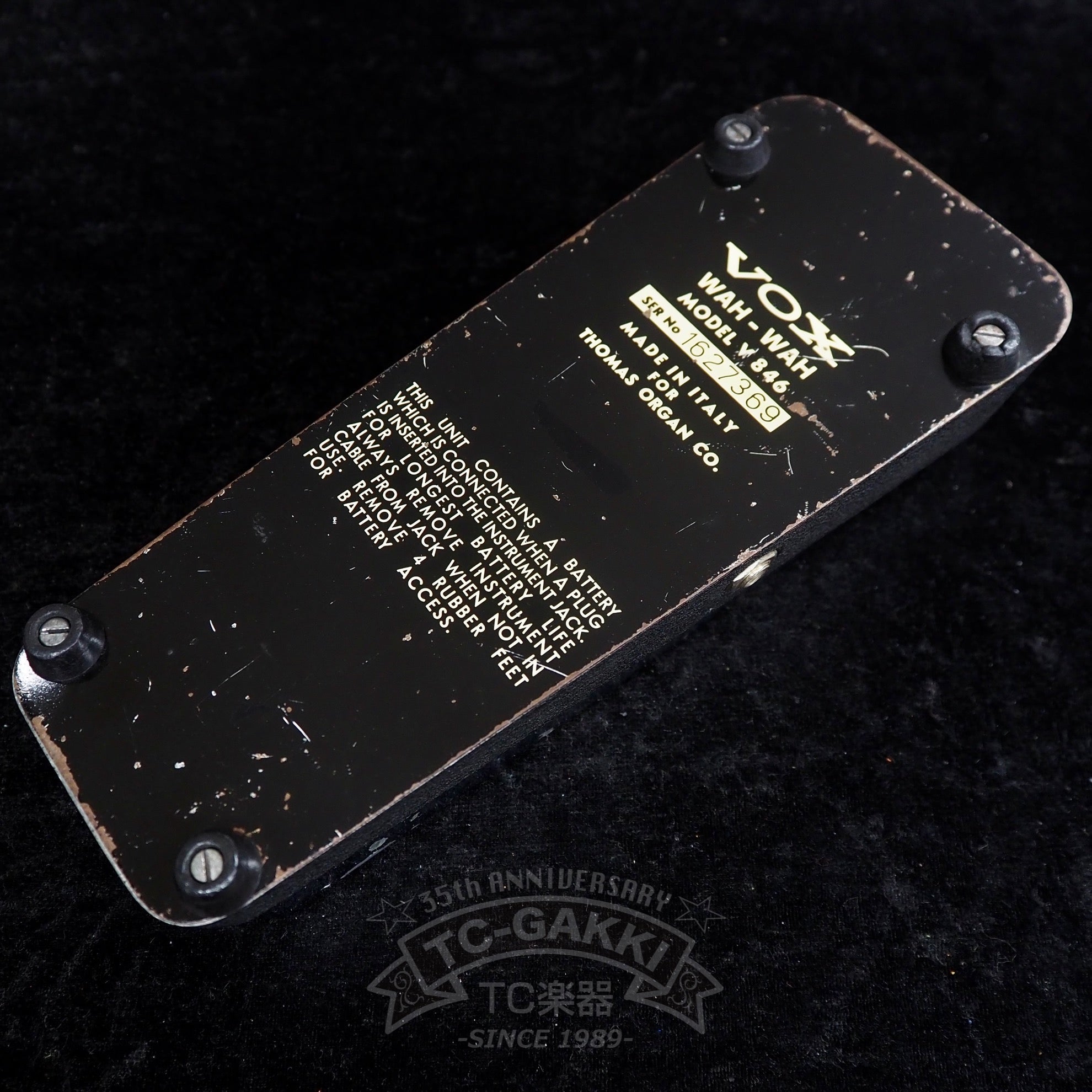 VOX V846 WAH-WAH (MADE IN ITALY FOR THOMAS ORGAN) - TC楽器 - TCGAKKI VOX V846 WAH-WAH (MADE IN ITALY FOR THOMAS ORGAN) - TC楽器 - TCGAKKI