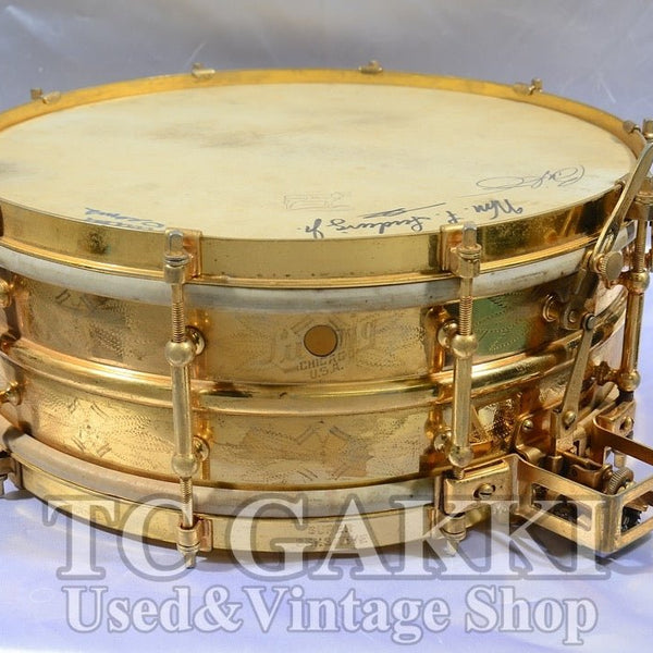 Ludwig Engraved gold-plated snare Drum